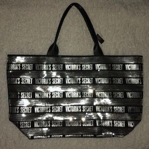 Victoria’s Secret black and sequined tote
